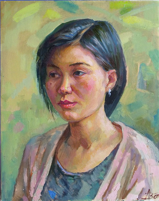 Портрет Айпери х.м.65-48 см.2020г